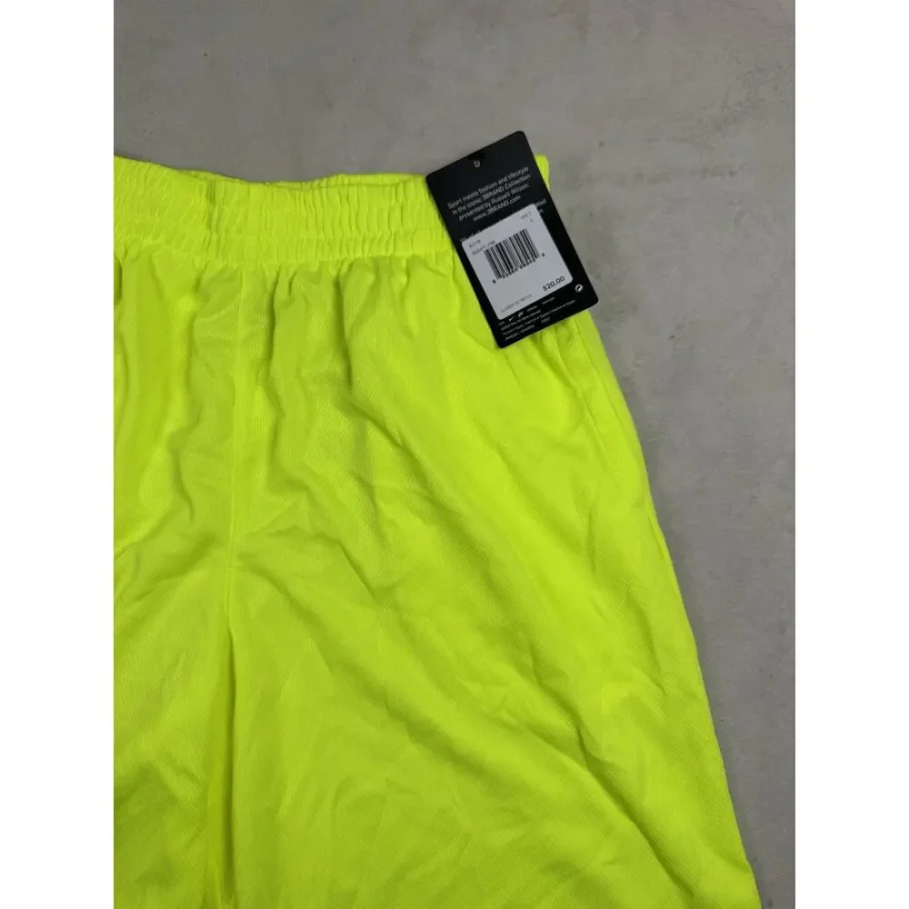 Nike 3BRAND Russell Wilson Boys L Dri-FIT Mesh Shorts Volt Neon Large NWT